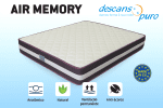 Colchão Air Memory viscoelástico anatómico anti-ácaros para alívio de dores